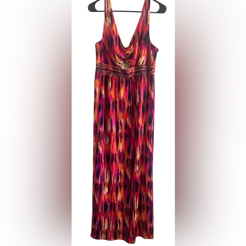 Trina Turk Multicolor Margery 2 Ikat Print Sleeveless Maxi Dress Size 10 NWT - Picture 6 of 12